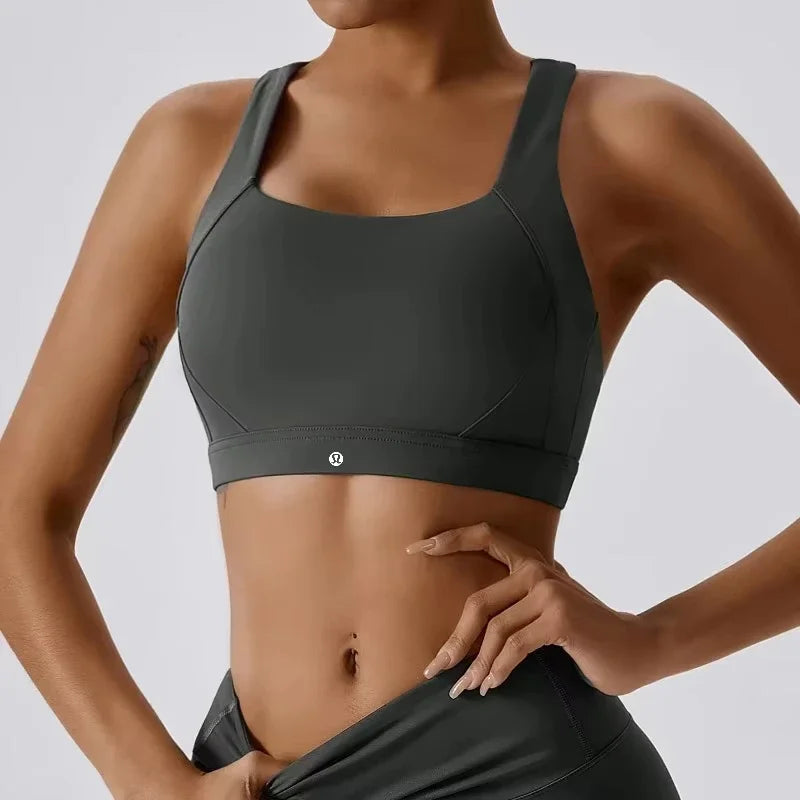 Shockproof Sports Yoga Vest – Padded Fitness Tank Top