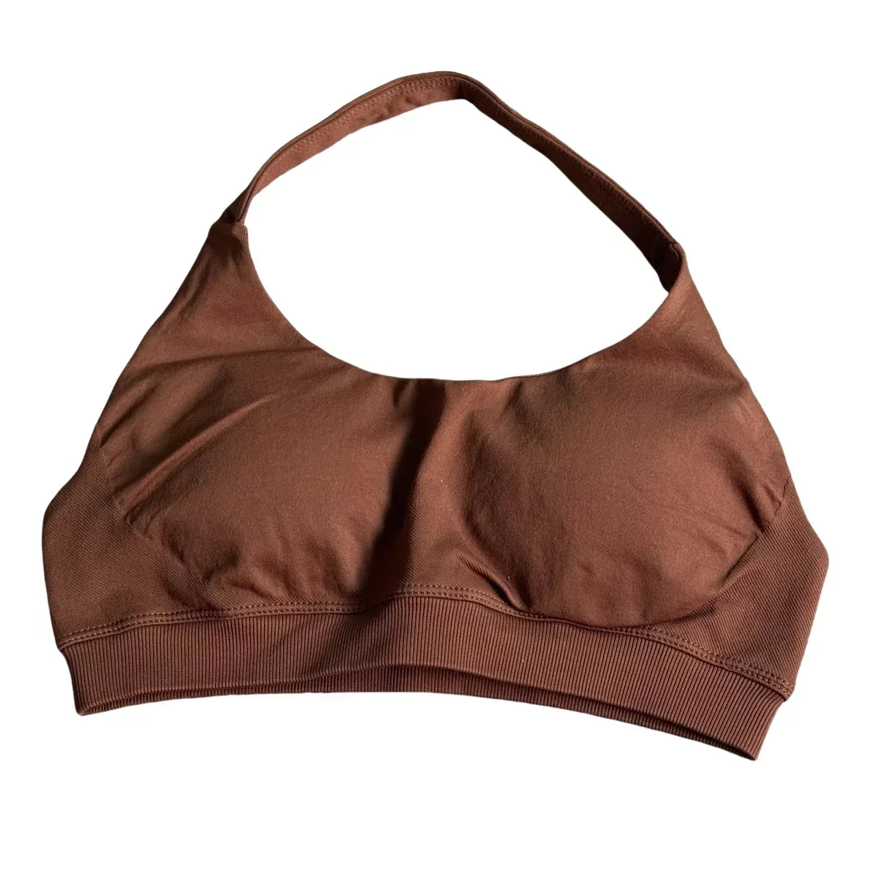Seamless Halter Sports Bra – Open Back Yoga Top
