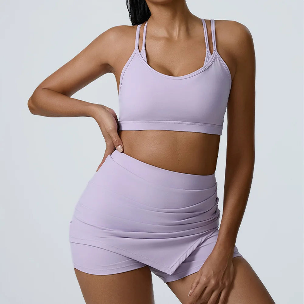 Women’s Gym Set – Crop Top & Shorts