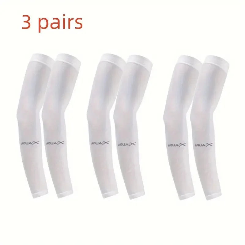 Breathable UV Protection Arm Sleeves (3 Pairs)