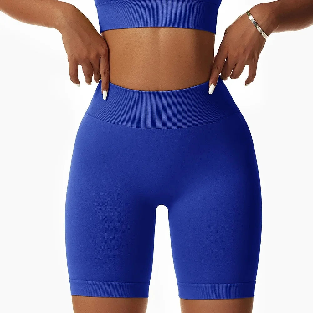 Neck Hanging Yoga Set - Sports Bra & High Waist Shorts