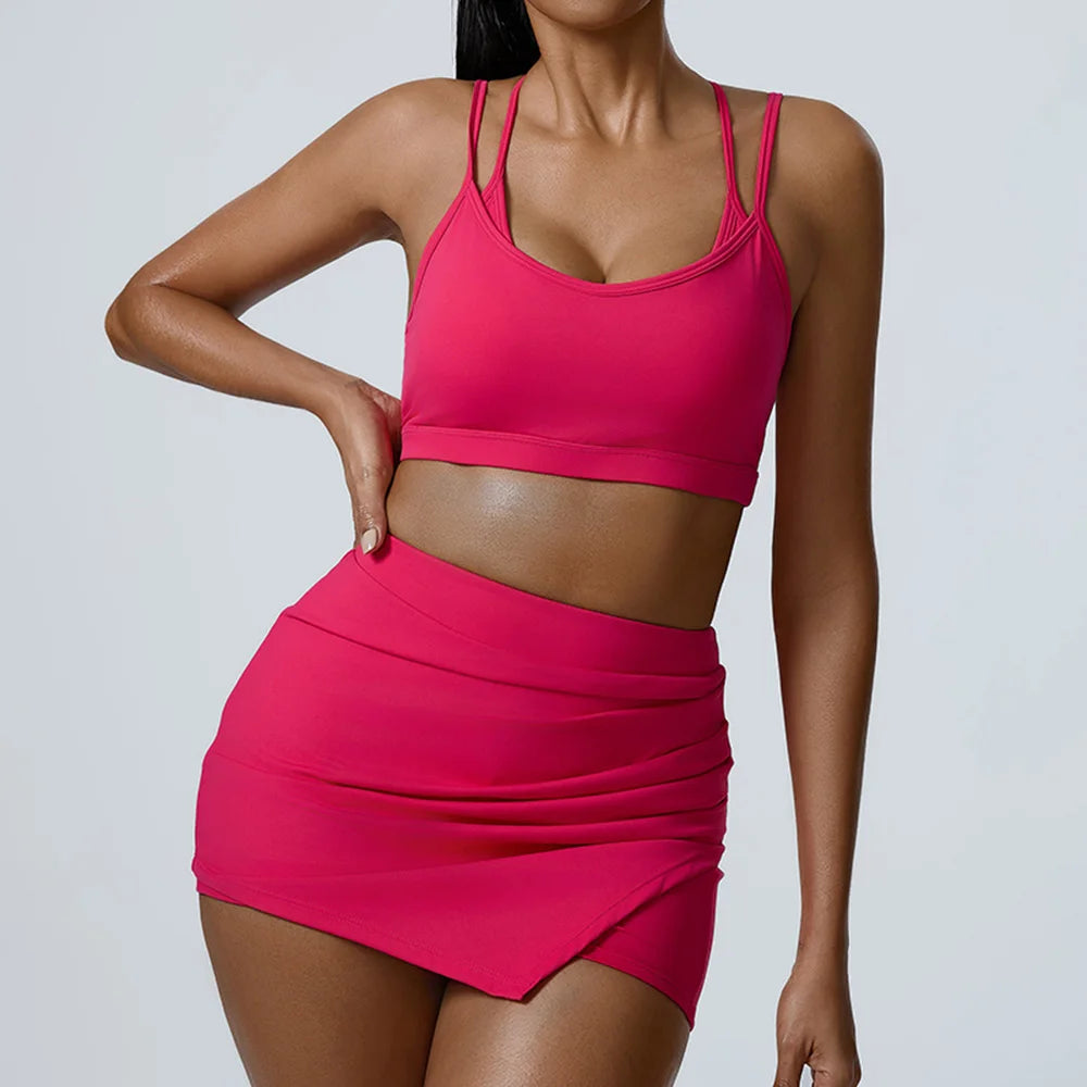 Women’s Gym Set – Crop Top & Shorts