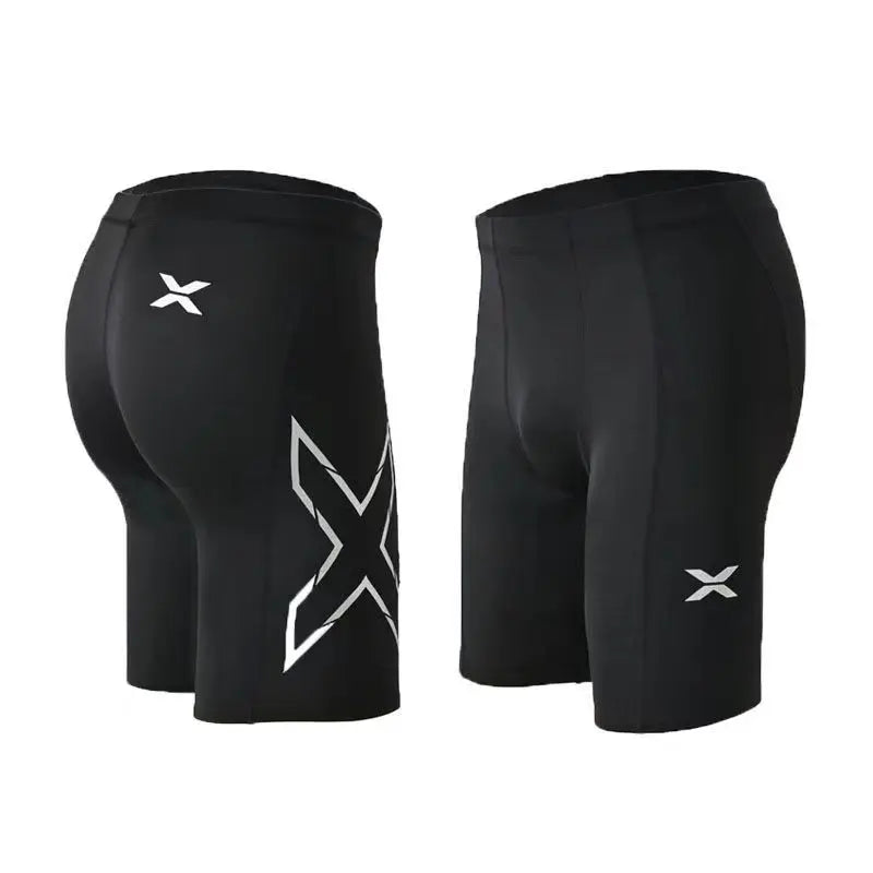Men's Quick Dry Compression Running Shorts - Gym Fitness Leggings