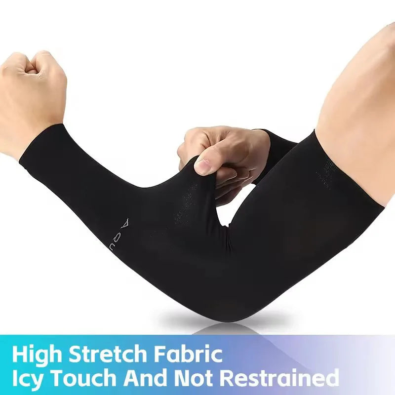 Ice Silk UV Protection Arm Sleeves for Men