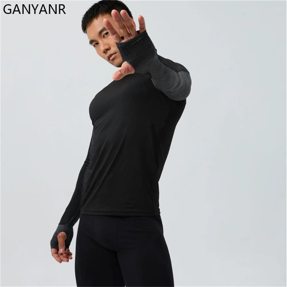 Men's Compression Running T-shirt - Long Sleeve Sportswear