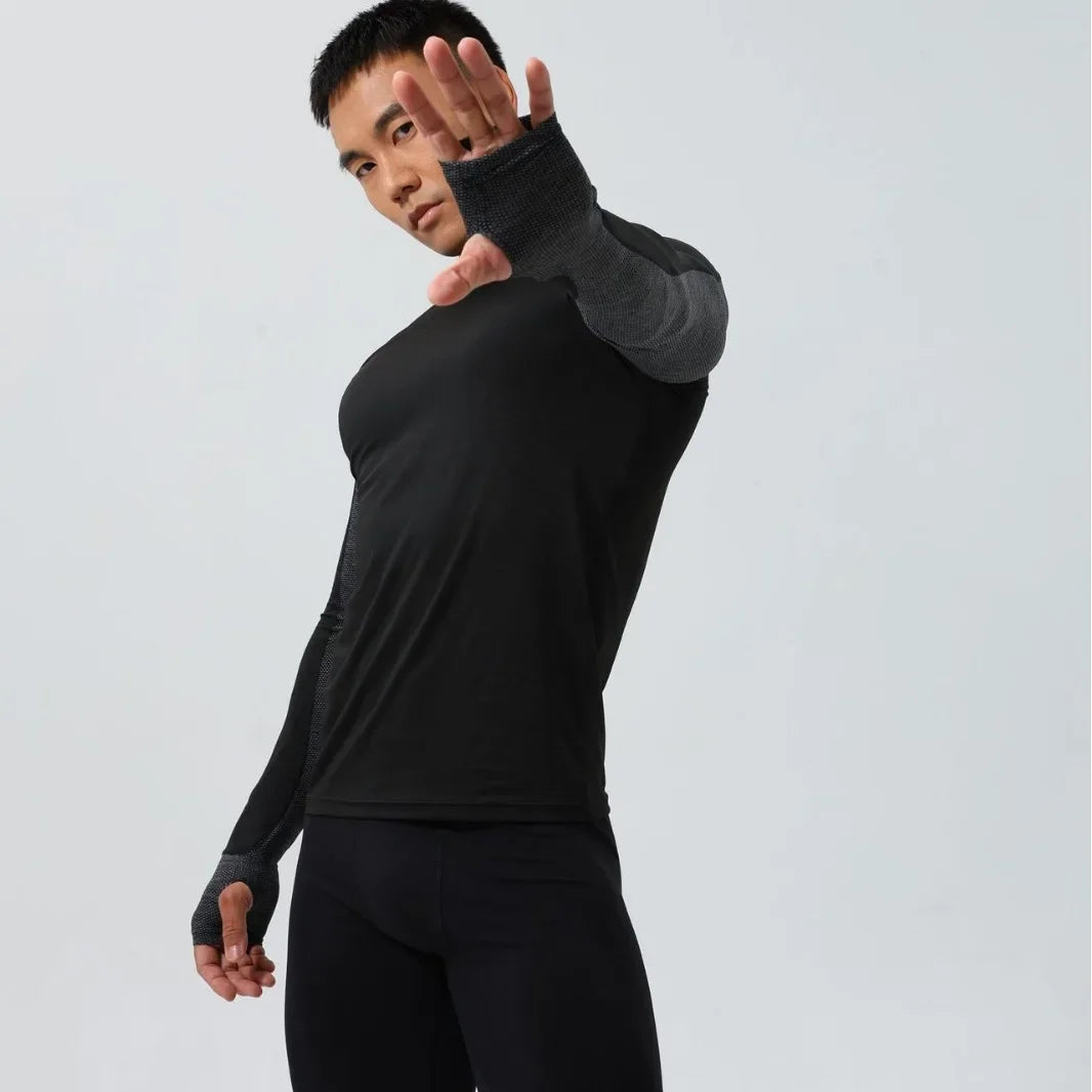 Men's Fitness T-Shirt - Quick Dry & Elastic Long Sleeve