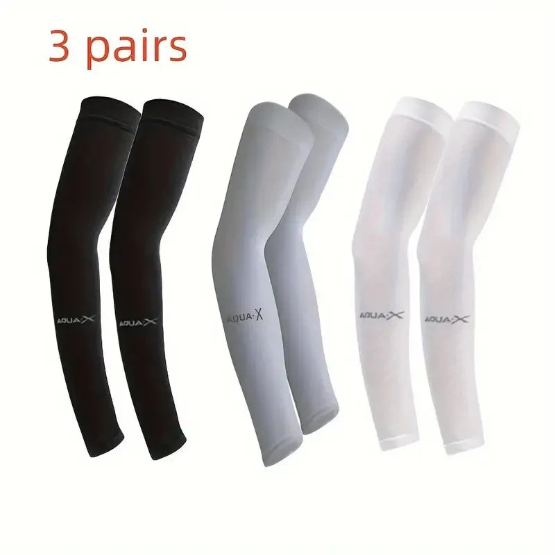 Breathable UV Protection Arm Sleeves (3 Pairs)