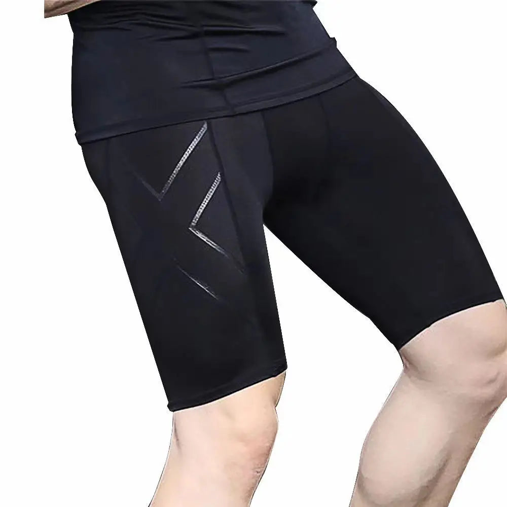 Men's Quick Dry Compression Running Shorts - Gym Fitness Leggings