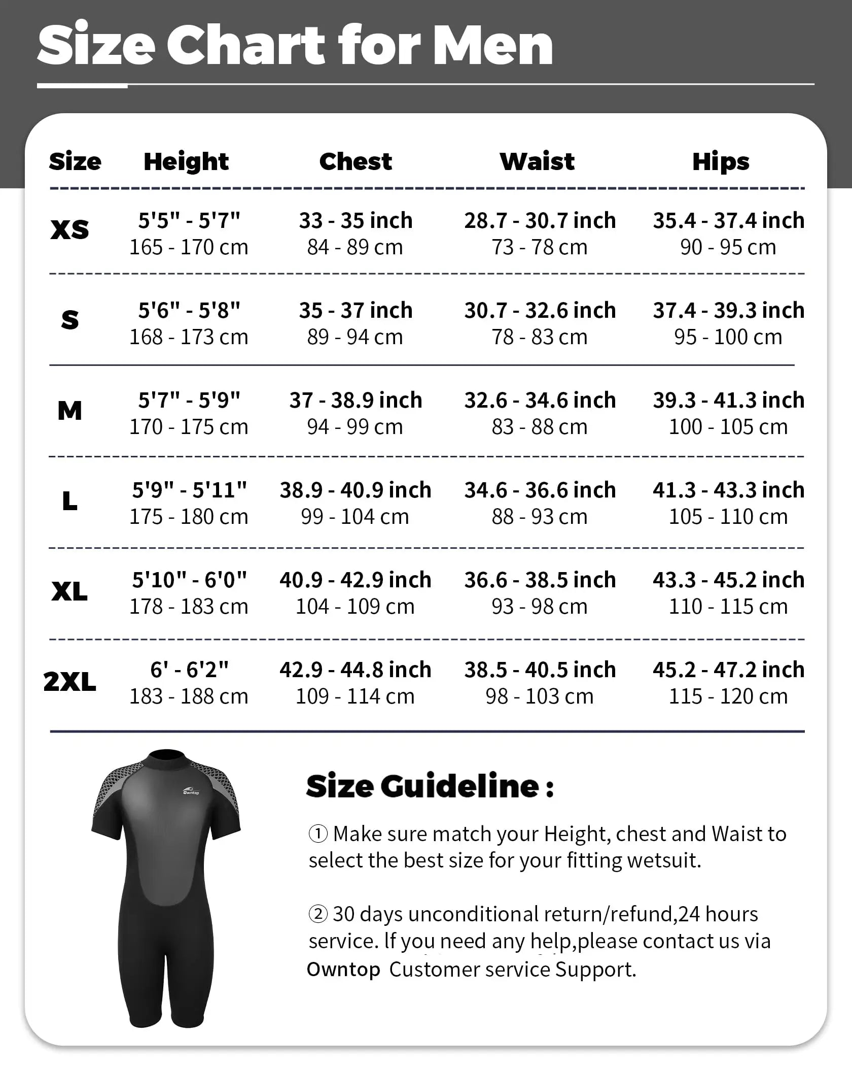 Men's 3mm Neoprene Shorty Wetsuit for Water Sports
