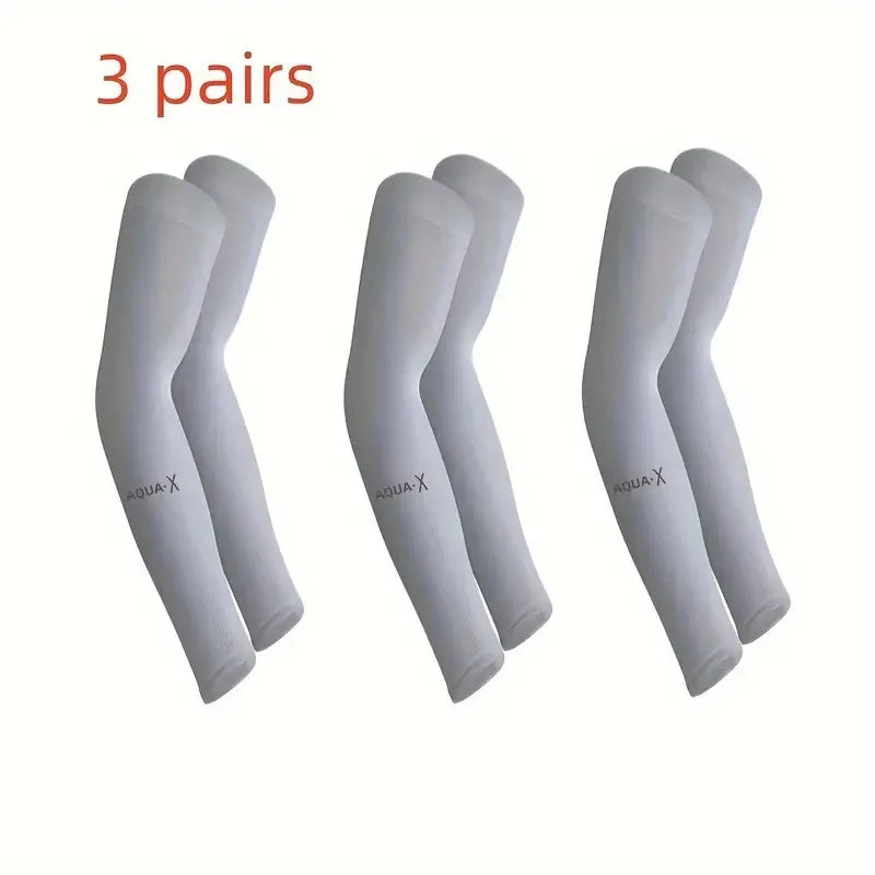 Breathable UV Protection Arm Sleeves (3 Pairs)