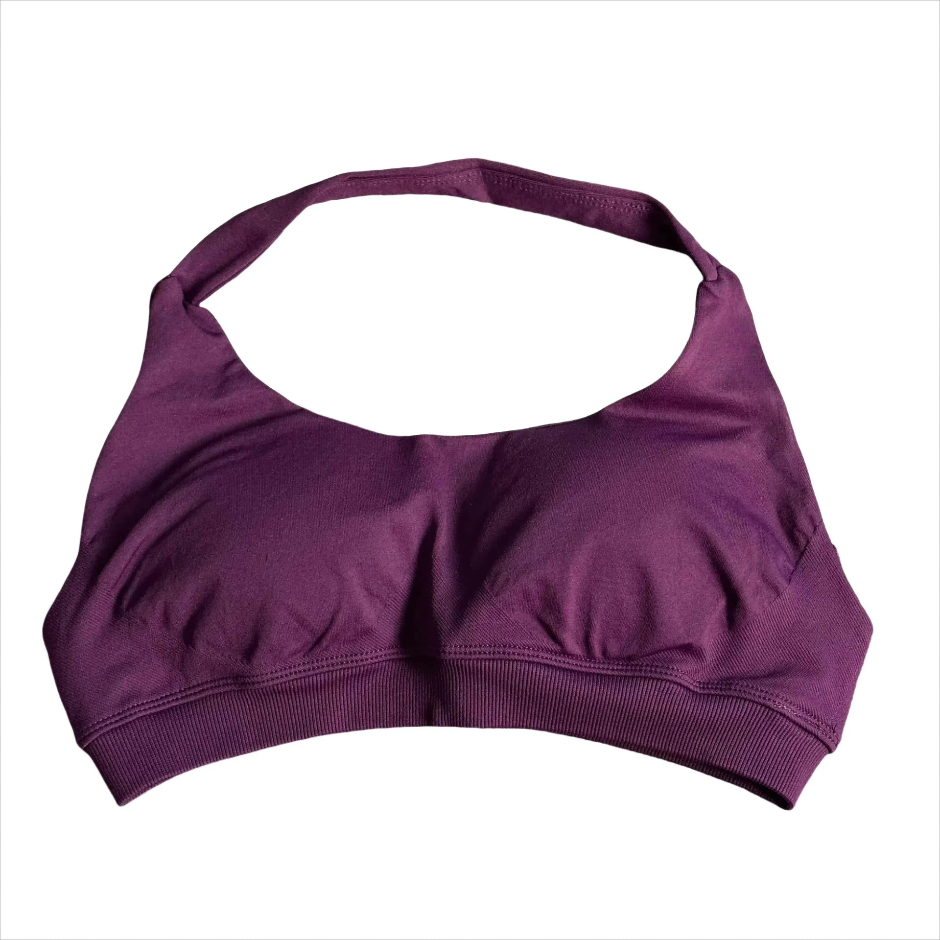 Seamless Halter Sports Bra – Open Back Yoga Top