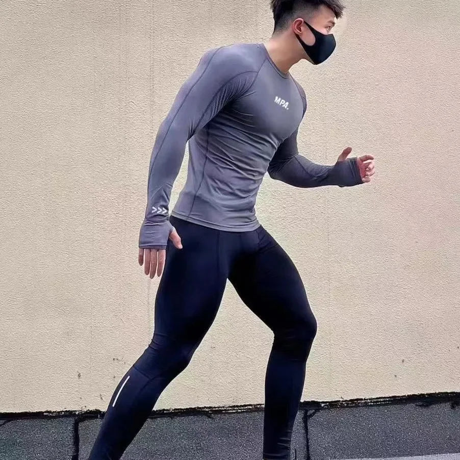 Men's Compression Fitness Wear - Ultra-Elastic Quick-Drying