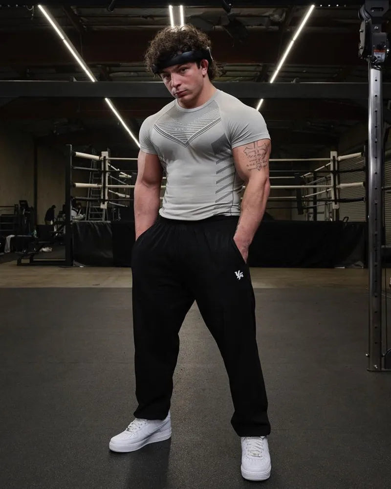 Men's Quick Dry Running T-Shirt - Spandex Fitness Gym Top