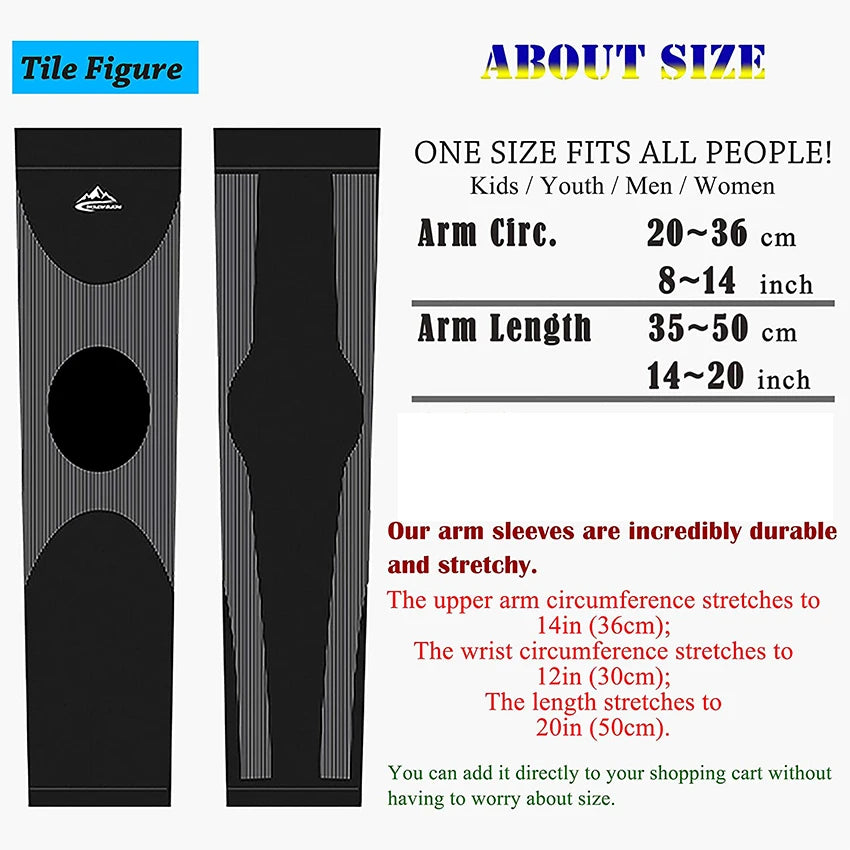 UV Protection Cooling Arm Sleeves for Sports