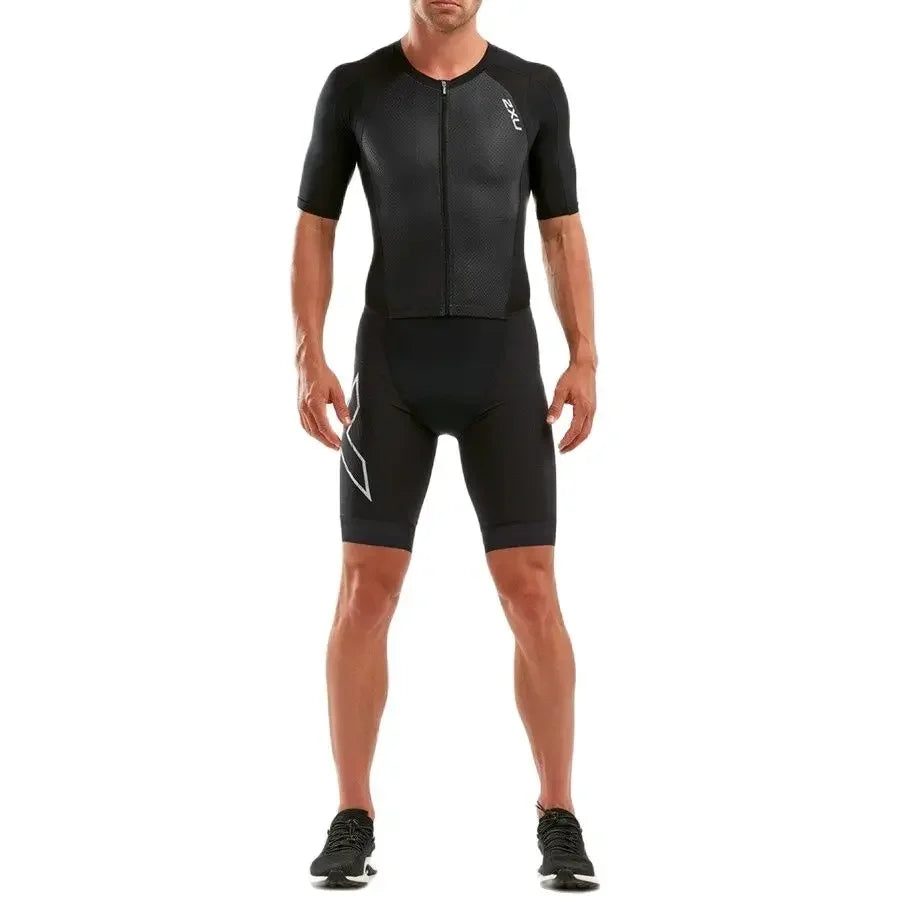 Men's Triathlon Speedsuit, Cycling Skinsuit, Short Sleeve