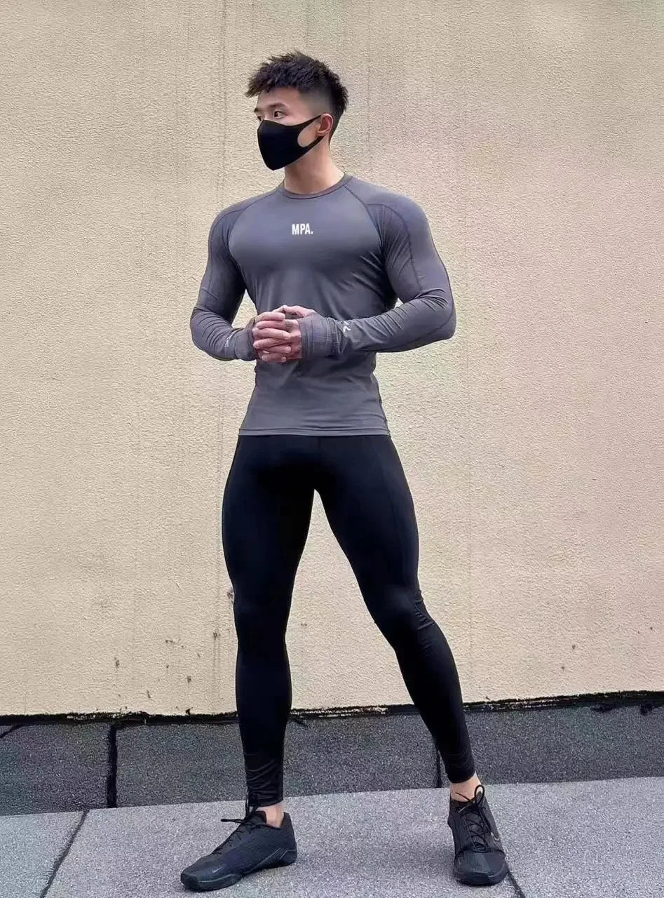 Men's Compression Fitness Wear - Ultra-Elastic Quick-Drying