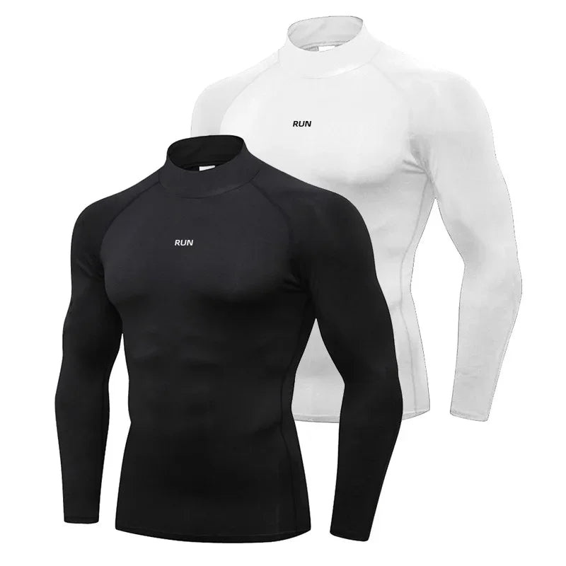 Men's Quick Dry Base Layer T-Shirt - Elastic Long Sleeve