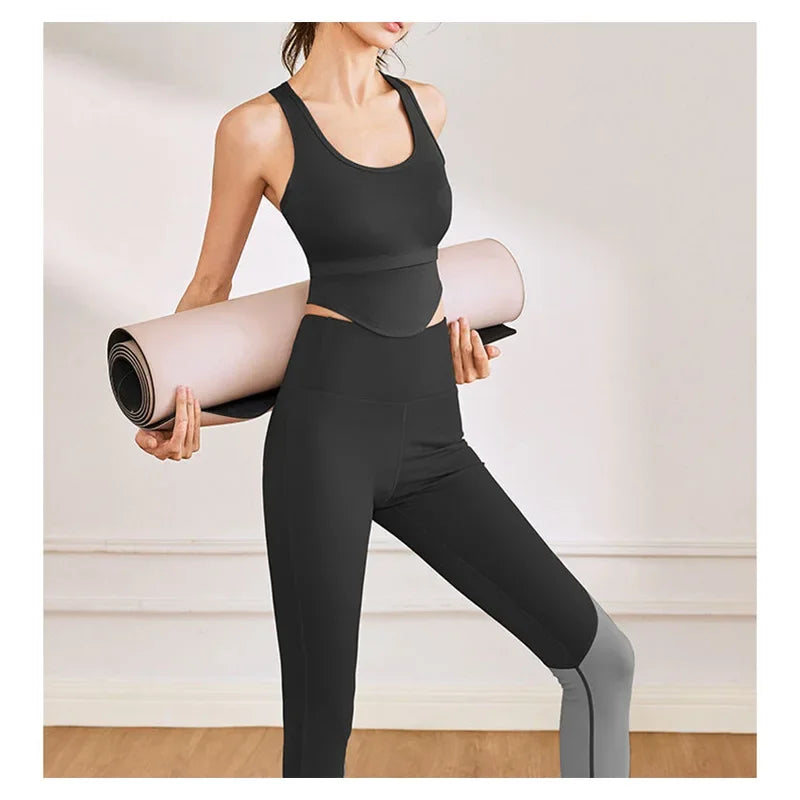 U-Shape Yoga Vest and Trousers Set