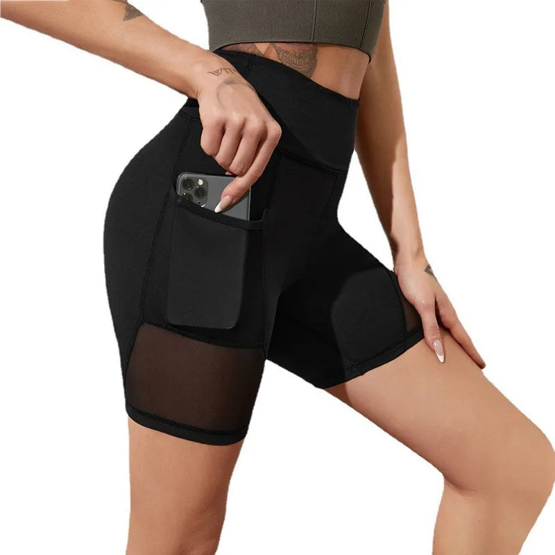 Squat Proof High Waist Yoga Shorts for Women