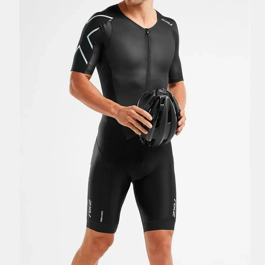 Men's Triathlon Speedsuit, Cycling Skinsuit, Short Sleeve