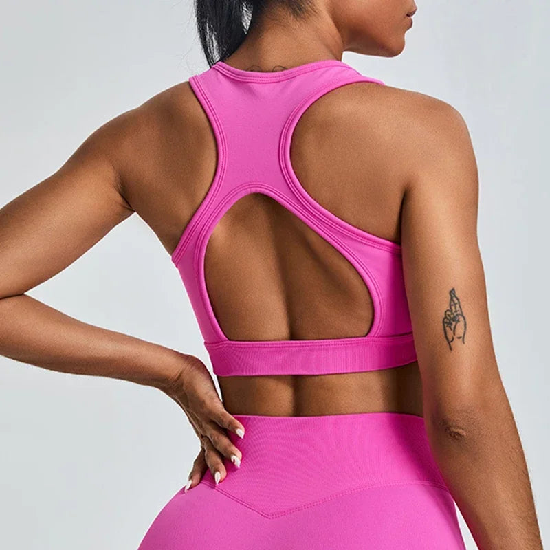 Seamless Sports Bra with Bra Pads – Breathable, Fast-Drying Yoga Top