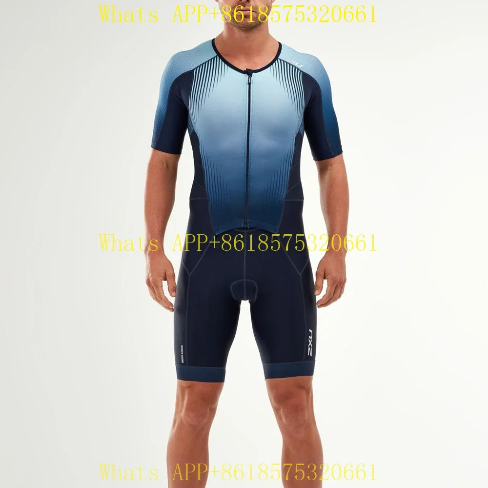 Men's Triathlon Speedsuit, Cycling Skinsuit, Short Sleeve