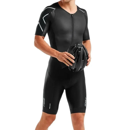 Men's Triathlon Speedsuit, Cycling Skinsuit, Short Sleeve