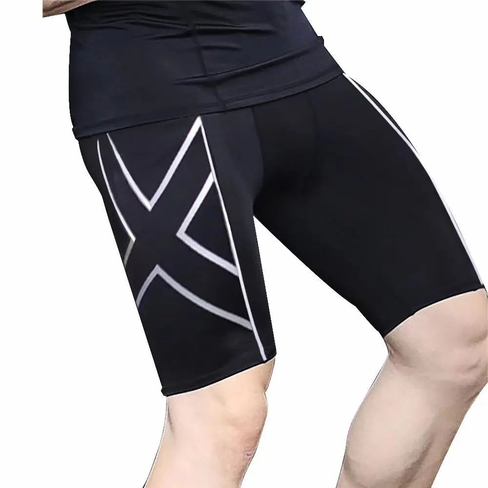 Men's Quick Dry Compression Running Shorts - Gym Fitness Leggings