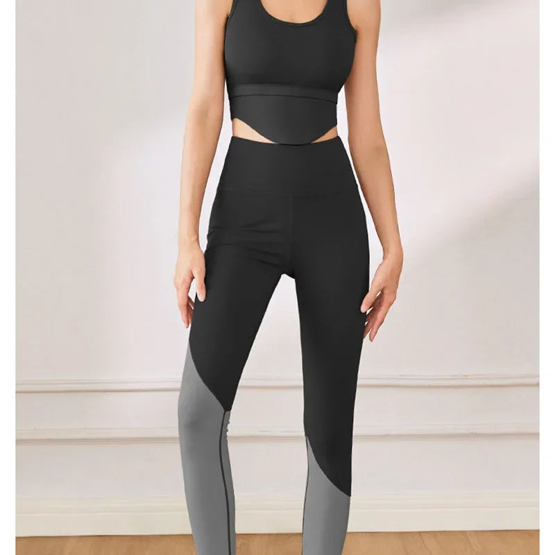 U-Shape Yoga Vest and Trousers Set