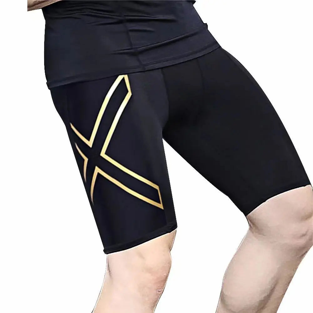 Men's Quick Dry Compression Running Shorts - Gym Fitness Leggings