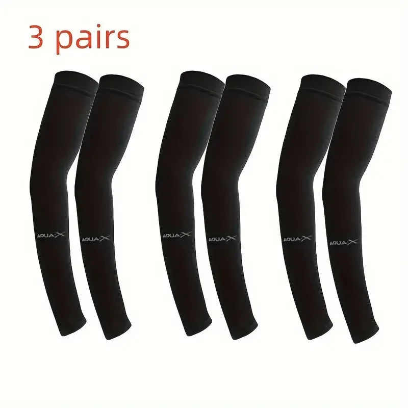 Breathable UV Protection Arm Sleeves (3 Pairs)