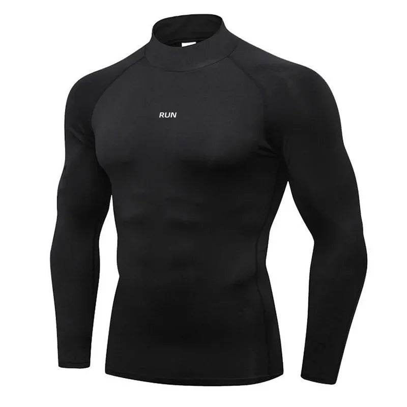 Men's Quick Dry Base Layer T-Shirt - Elastic Long Sleeve