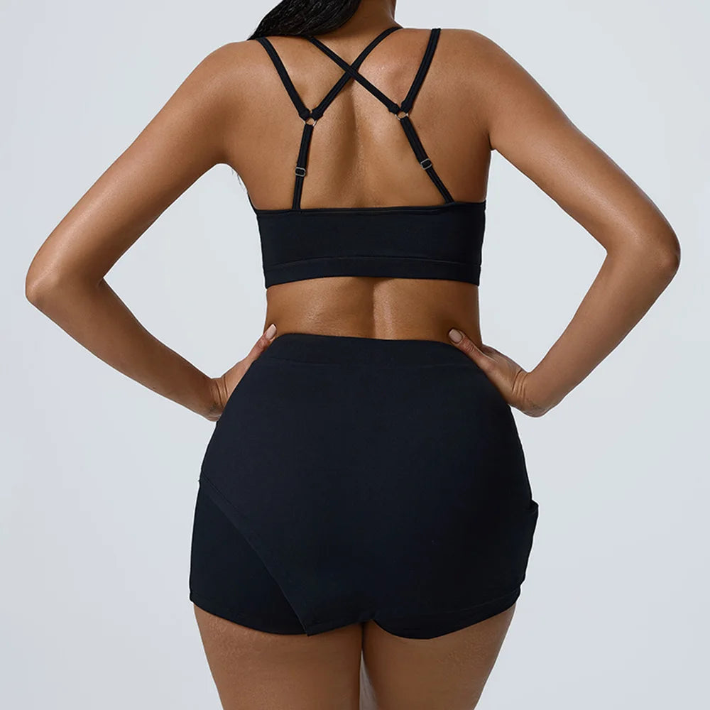 Women’s Gym Set – Crop Top & Shorts