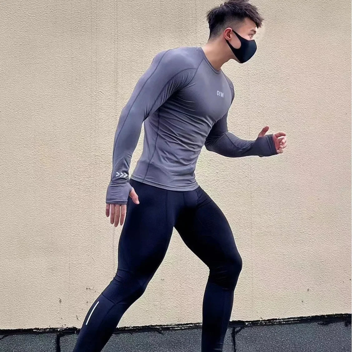 Men's Fitness T-Shirt - Quick Dry & Elastic Long Sleeve