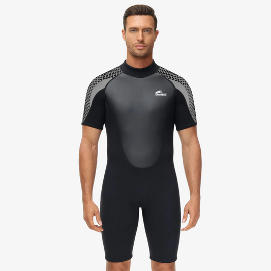 Men's 3mm Neoprene Shorty Wetsuit for Water Sports
