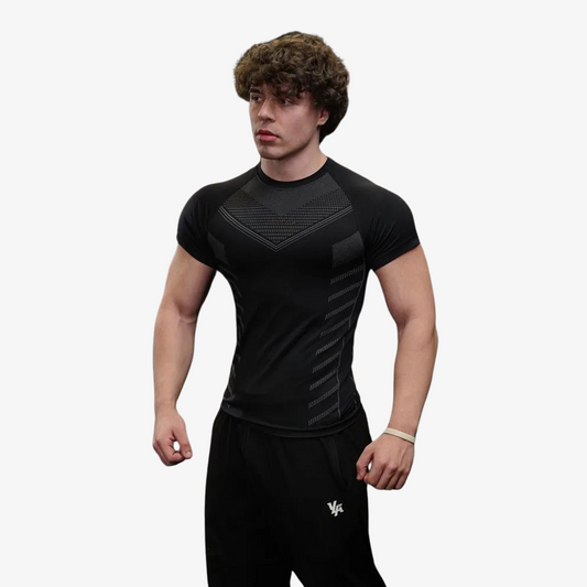 Men's Quick Dry Running T-Shirt - Spandex Fitness Gym Top