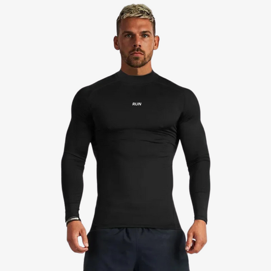Men's Quick Dry Base Layer T-Shirt - Elastic Long Sleeve