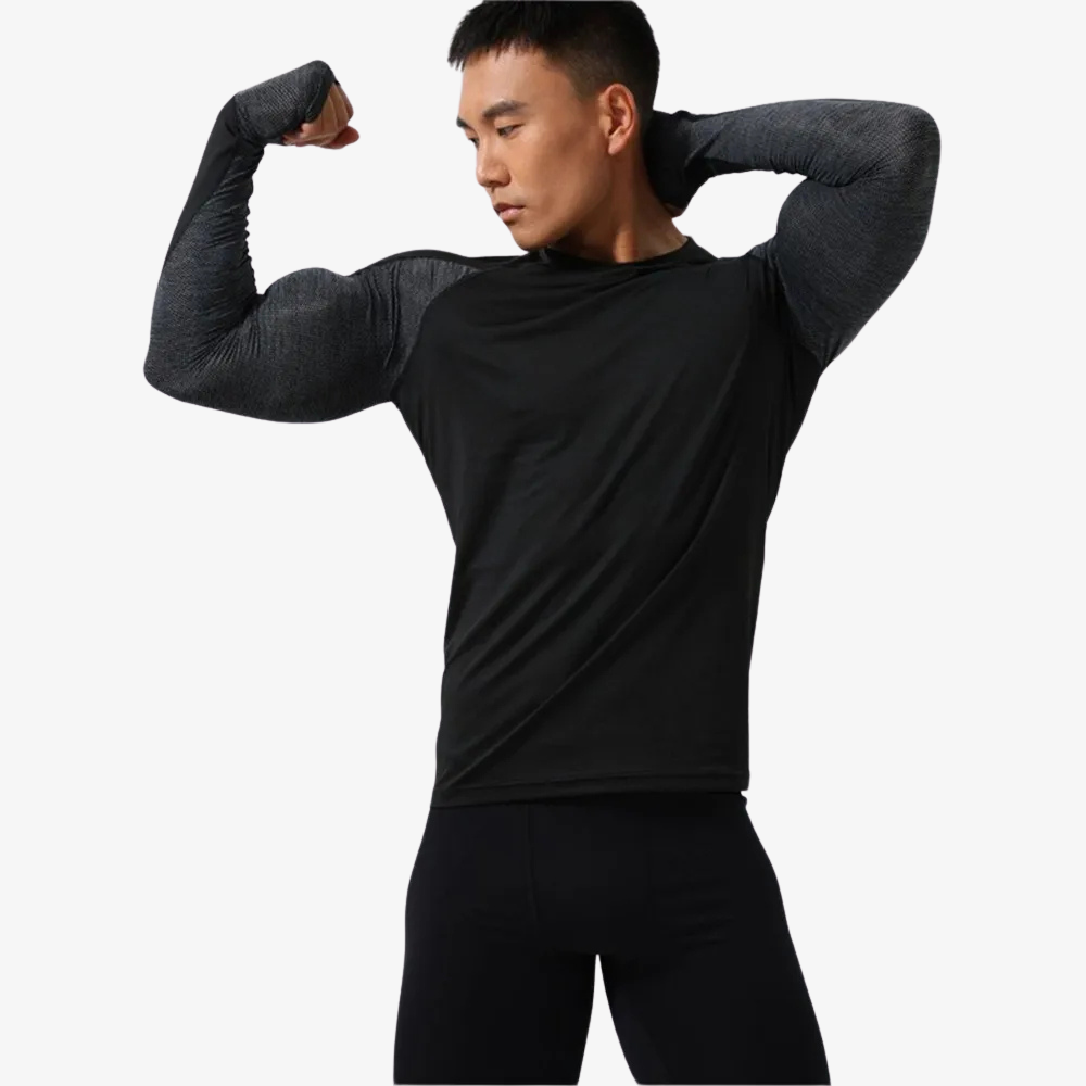 Men's Compression Running T-shirt - Long Sleeve Sportswear