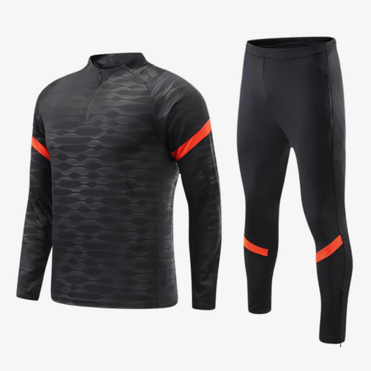 Men's Winter Training Tracksuit - Quarter Zipper Jacket & Skinny Pants